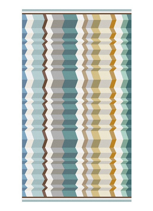 Missoni Eva gastendoek - 40 x 70 cm - voorkant zeegroen