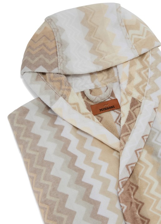 Missoni Giacomo badjas met print - unisex - detail beige