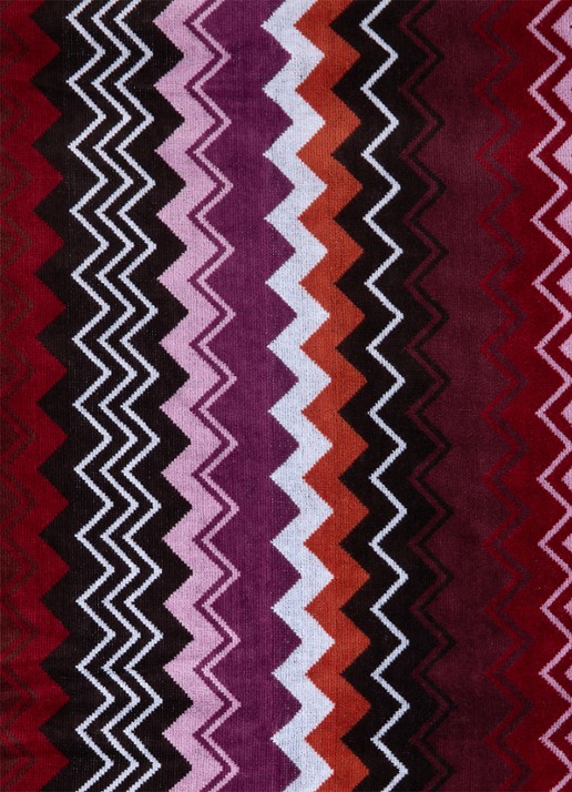 Missoni Giacomo badlaken - 100 x 150 cm - detail 3 bordeauxrood