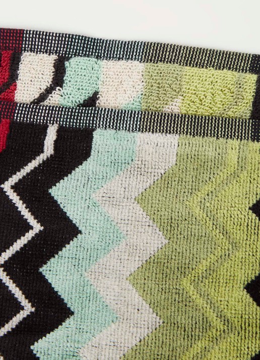 Missoni Giacomo gastendoek - 30 x 30 cm set van 6 in geschenkverpakking - detail 3 lichtgroen