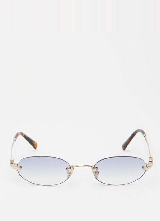 Miu Miu  Retro zonnebril MU A54S  - detail blauw