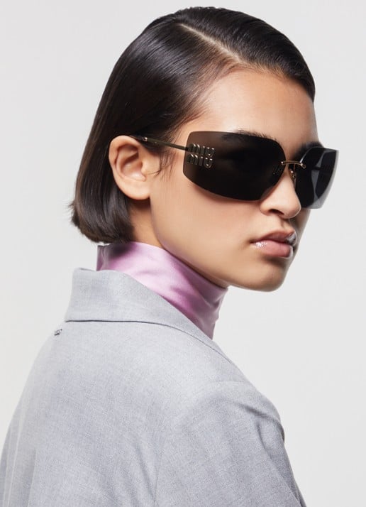 Miu Miu Runway zonnebril MU 54YS - voorkant 2 goud
