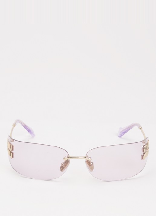 Miu Miu Shield zonnebril MUA51S - detail lichtpaars