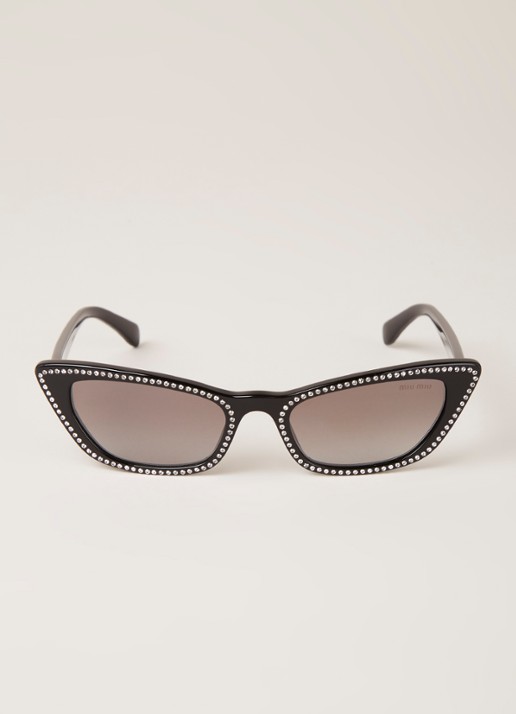Miu Miu Zonnebril MU 10US - voorkant 2 zwart