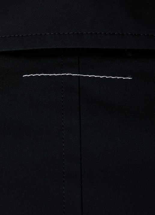 MM6 Double breasted trenchcoat met ceintuur - detail 6 zwart