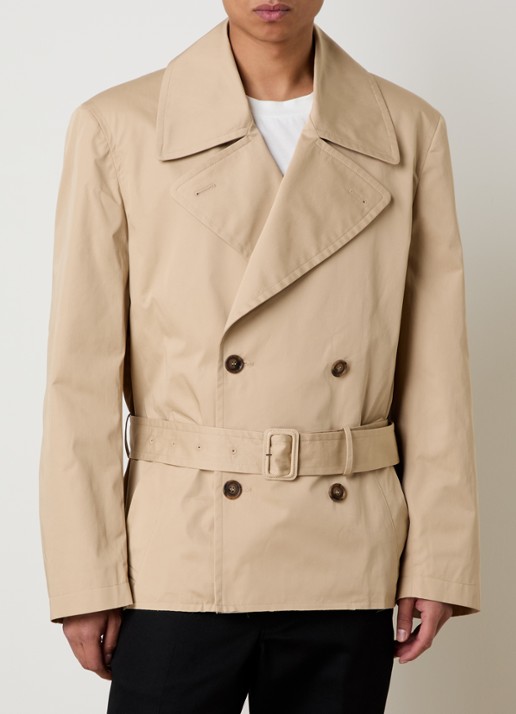 MM6 Double breasted trenchcoat met ceintuur