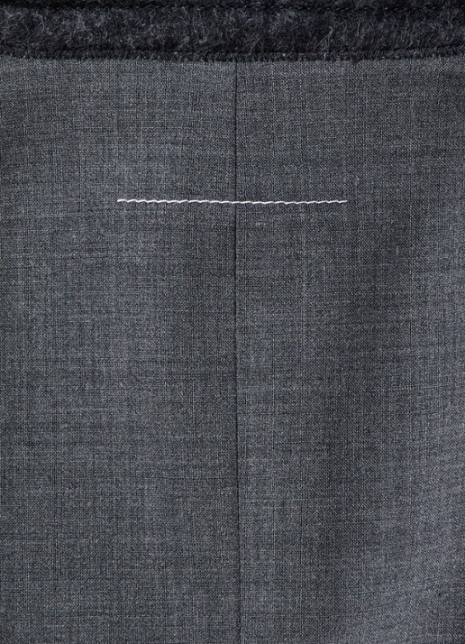MM6 Regular fit colbert in scheerwolblend met paspelzakken - detail 3 donkergrijs