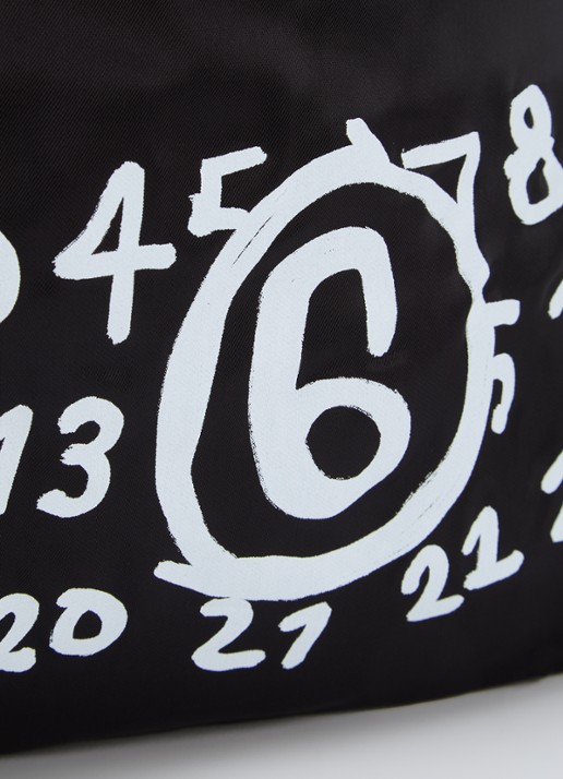 MM6 Schoudertas met logo - detail 3 diepzwart