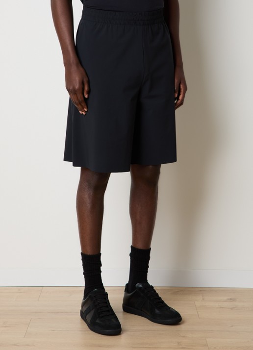 MM6 Straight fit korte broek met steekzakken en logo - detail 4 zwart