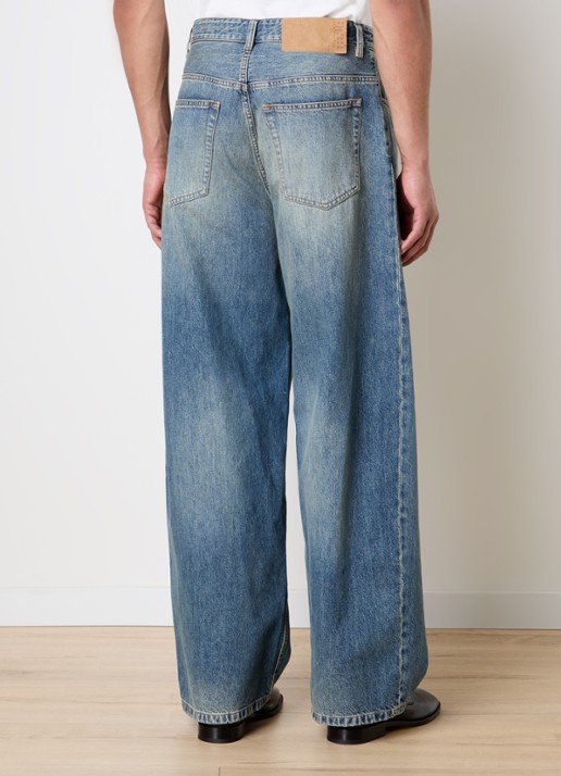 MM6 Straight leg jeans met gekleurde wassing - achterkant indigo