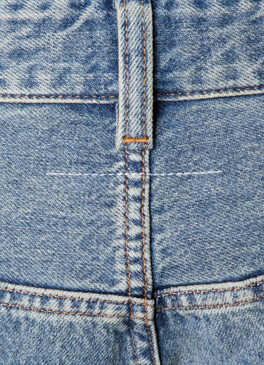 MM6 Straight leg jeans met gekleurde wassing - detail 4 indigo