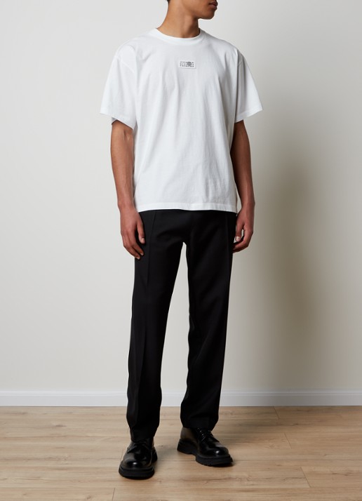 MM6 T-shirt met logo - voorkant 3 wit