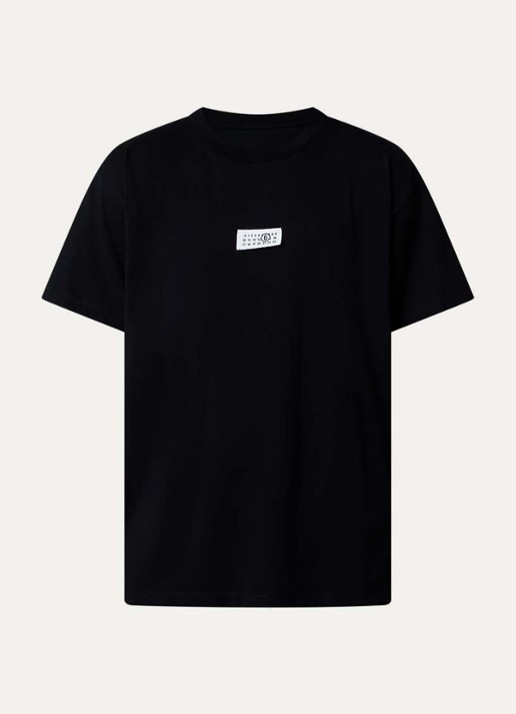 MM6 T-shirt met logo - voorkant 2 zwart