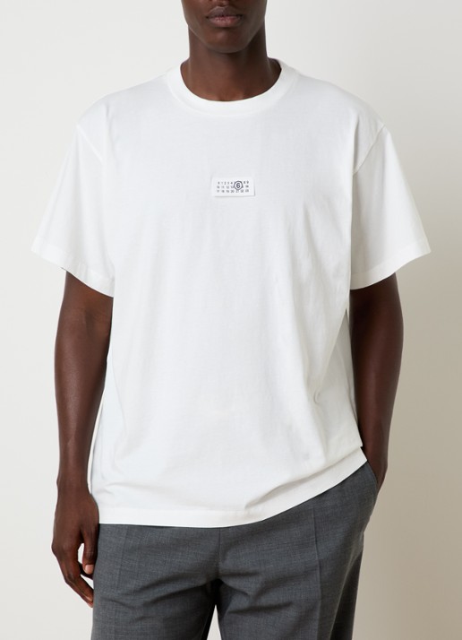 MM6 T-shirt met logo - detail 4 wit