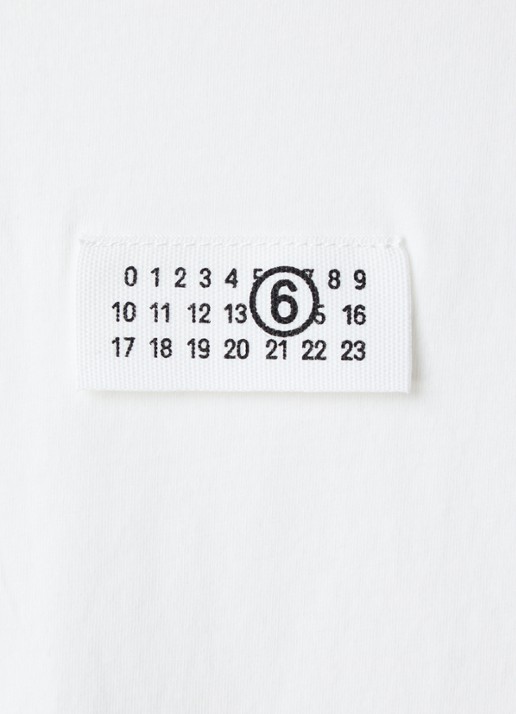 MM6 T-shirt met logo - detail 5 wit