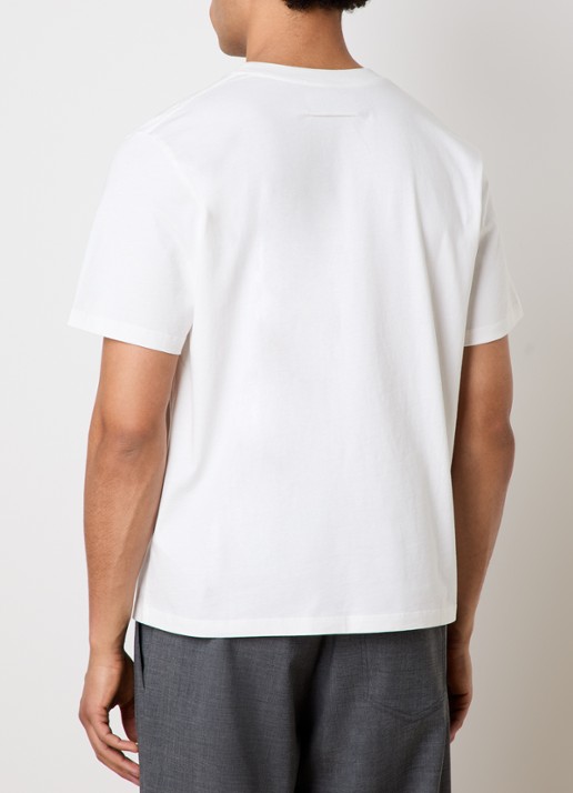 MM6 T-shirt met logoborduring - achterkant wit