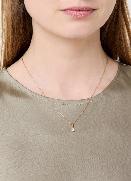 Mockberg Belle ketting met hanger verguld - voorkant 2 goud