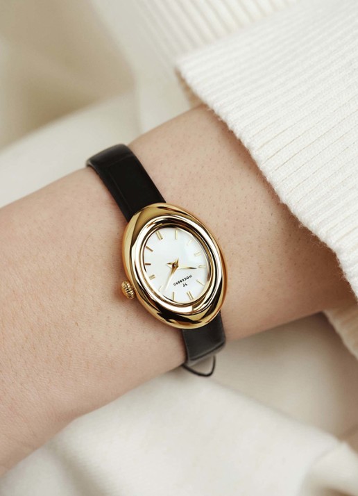 Mockberg Belle Oval horloge MB1414 - achterkant goud