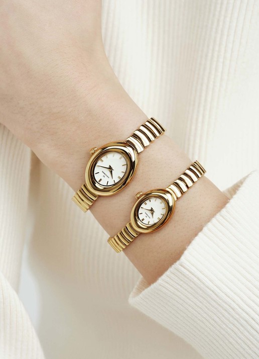 Mockberg Belle Oval Petite horloge MB1416 - detail 5 goud