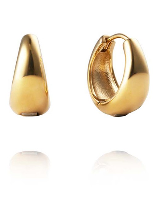 Mockberg Bold Medium oorringen MO145 - detail goud