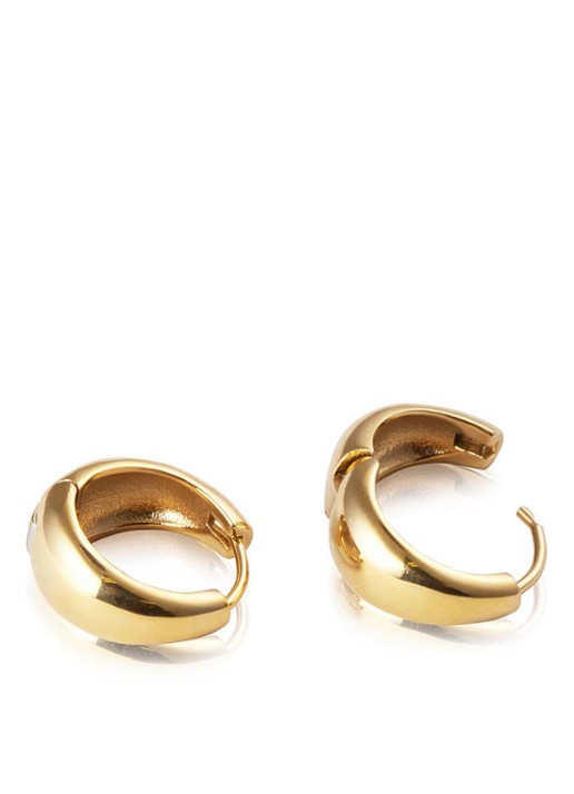 Mockberg Bold Medium oorringen MO145 - detail 2 goud