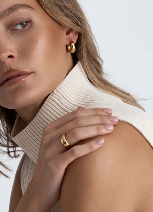 Mockberg Bold ring MO224 - voorkant 4 goud