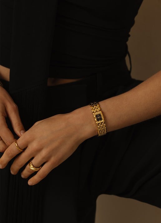 Mockberg Eternal Gold Noir horloge MB2089 - detail 3 goud