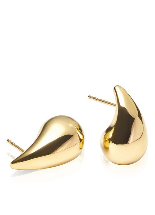 Mockberg Plain Daring Small oorstekers MB0189 - detail 4 goud