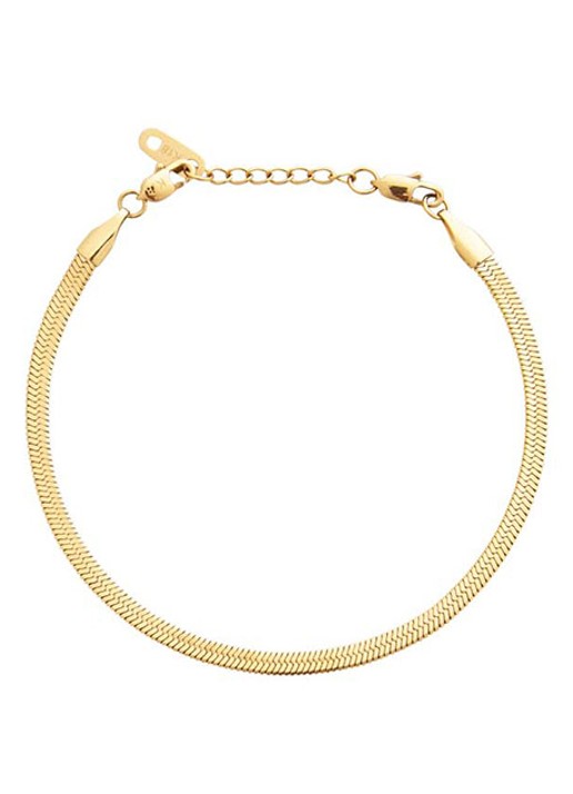 Mockberg Thin Snake armband MO572 - detail 2 goud