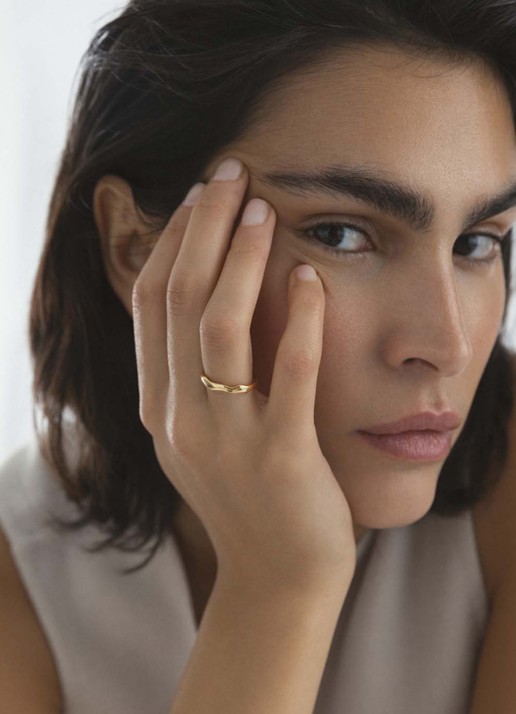 Mockberg Wavy Petite ring MB0133 - detail 5 goud