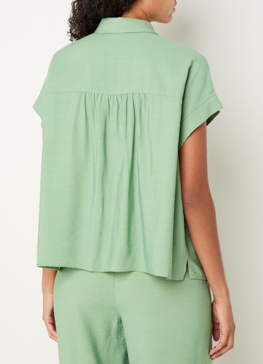 Modström Aida blouse met plooidetail - achterkant 3 mint