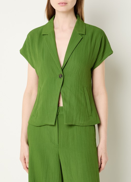 Modström Benitta blazer van crêpe met paspelzakken