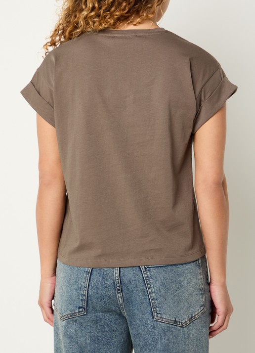 Modström Brazil T-shirt met ronde hals - achterkant 2 lichtbruin