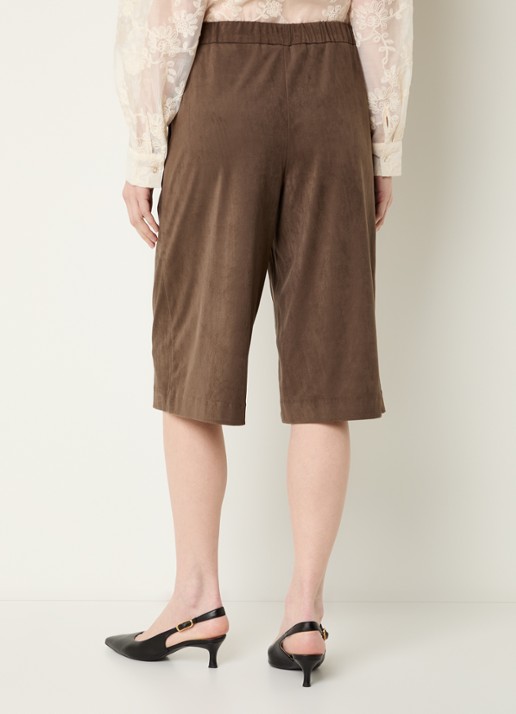 Modström Britney low waist wide fit culotte - achterkant 4 hazelnootbruin