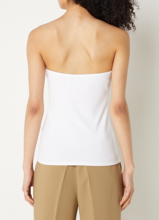 Modström Dae strapless top met stretch - achterkant 2 wit