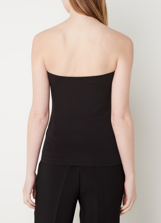 Modström Dae strapless top met stretch - achterkant 4 zwart