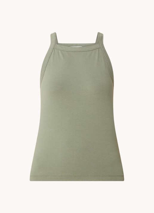 Modström Dae tanktop met stretch - voorkant 2 olijfgroen