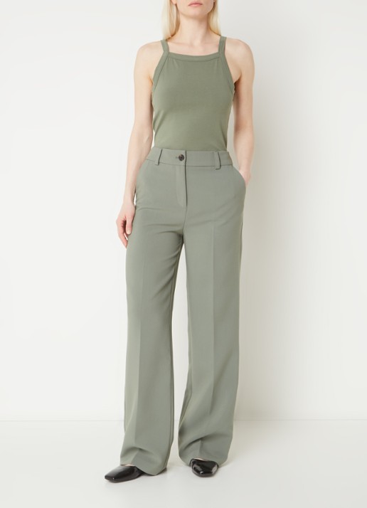 Modström Dae tanktop met stretch - voorkant 3 olijfgroen