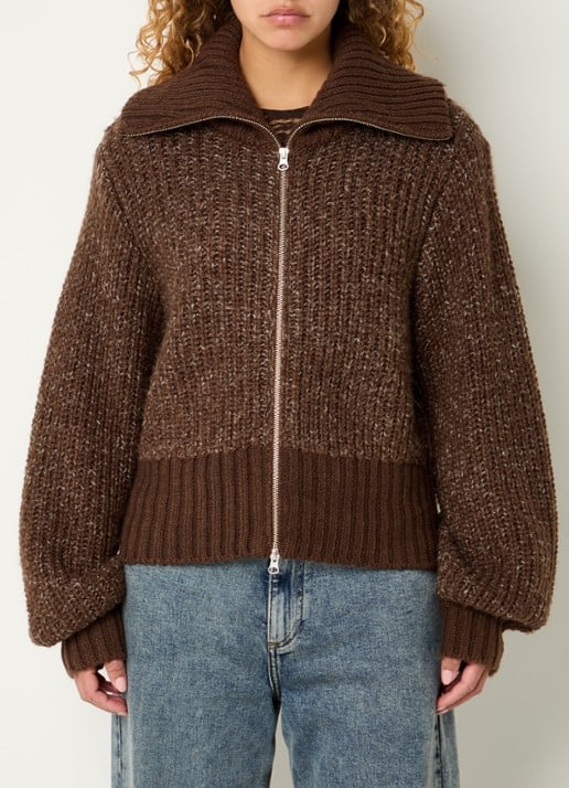 Modström Dyveke grofgebreid vest met kraag