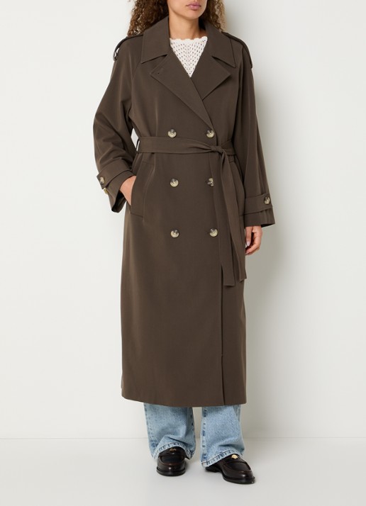 Modström EvieMD trenchcoat met steekzakken en ceintuur