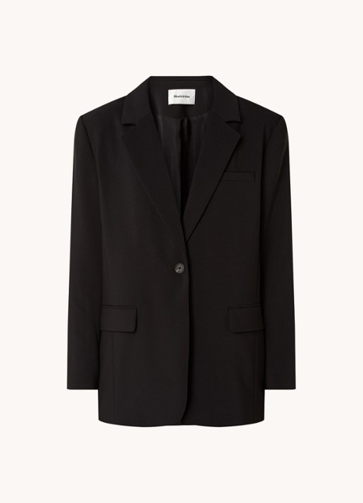 Modström Gale blazer met klepzakken - voorkant 3 zwart
