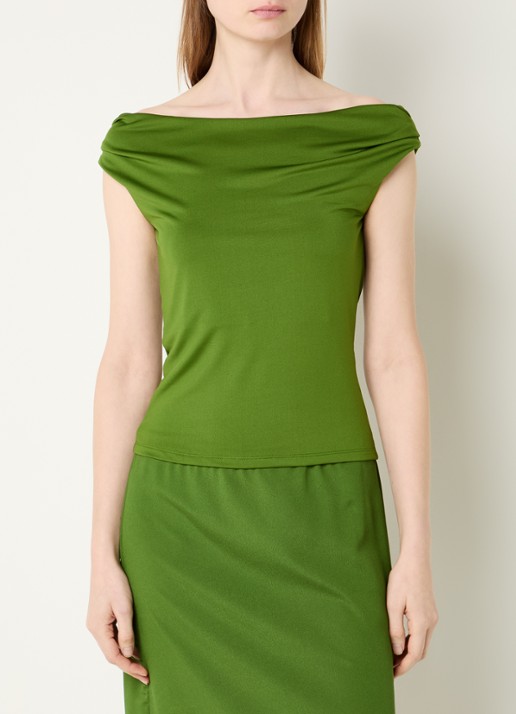 Modström Hima off shoulder top - detail groen