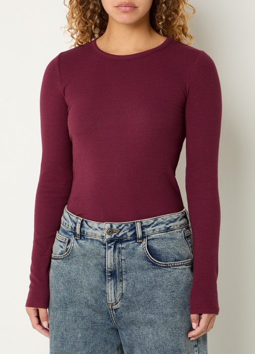 Modström Igor longsleeve met ribstructuur