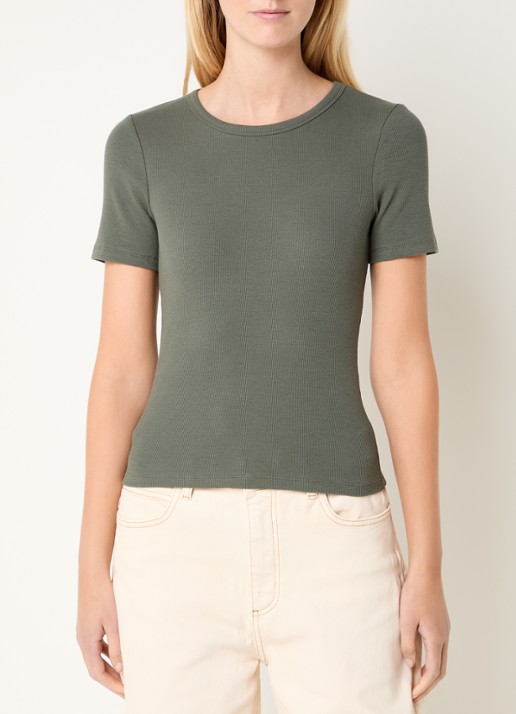 Modström Igor T-shirt met ribstructuur