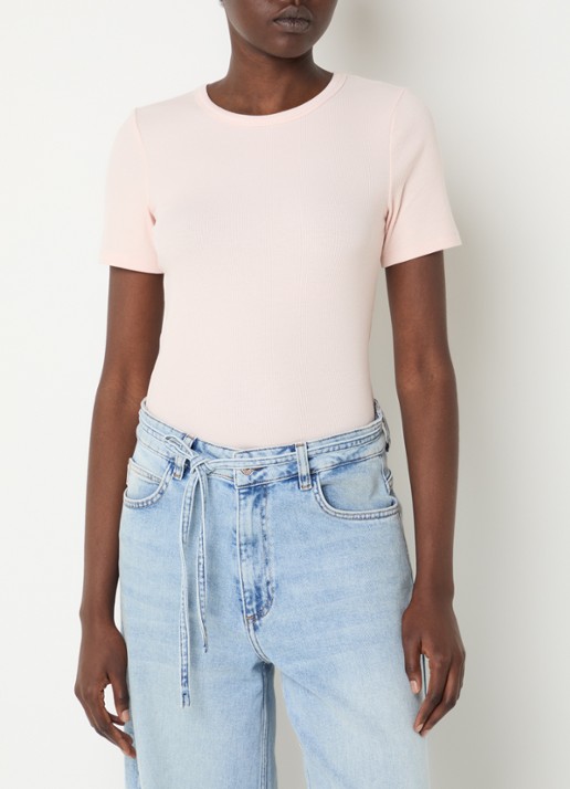 Modström Igor T-shirt met ribstructuur