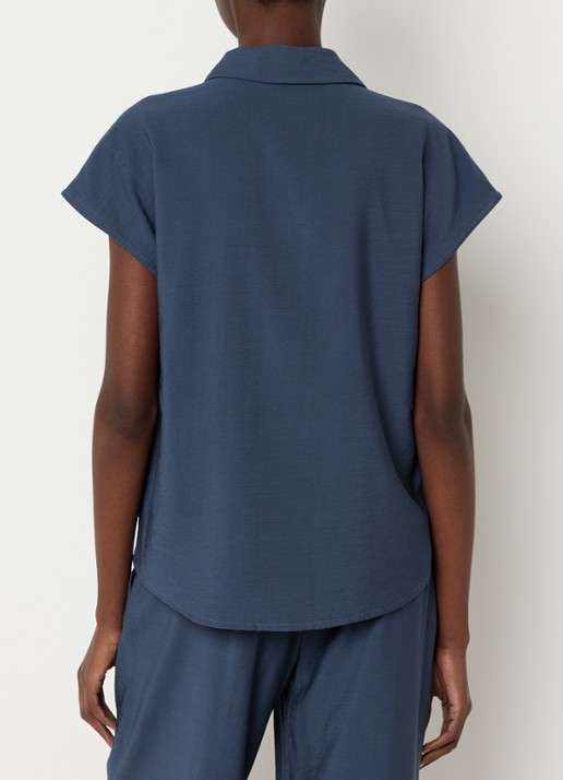 Modström Nicki blouse met plooidetail - achterkant indigo