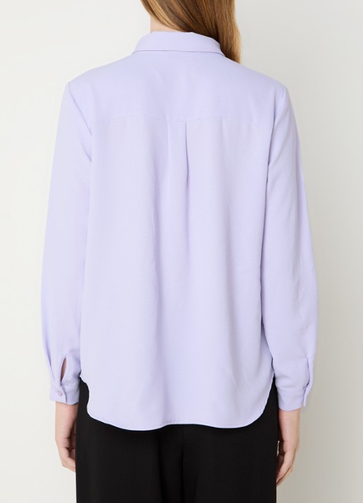 Modström Ossa blouse met kraag - achterkant 4 lichtpaars