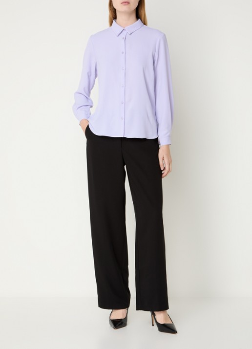 Modström Ossa blouse met kraag - voorkant 3 lichtpaars