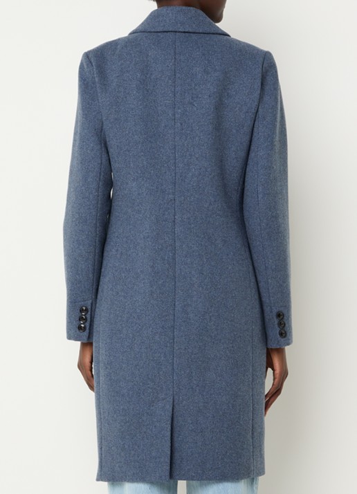 Modström Pamela mantel in wolblend - achterkant 4 blauw