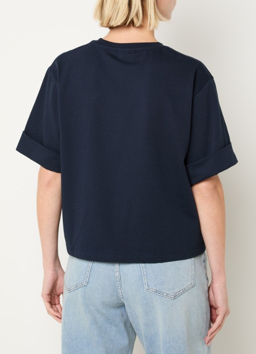 Modström T-shirt met logo - achterkant 2 donkerblauw